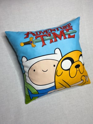 Yaya Design Co Adventure Time Desenli Dijital Baskılı Kırlent Kılıfı ve Yastık