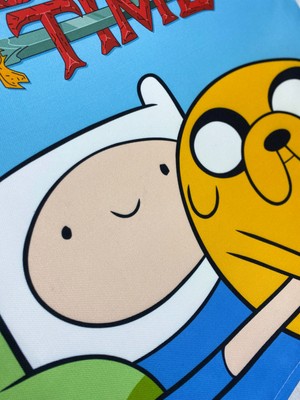 Yaya Design Co Adventure Time Desenli Dijital Baskılı Kırlent Kılıfı ve Yastık