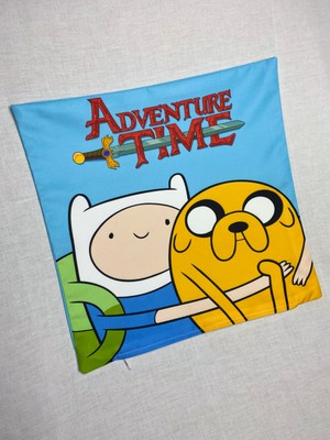 Yaya Design Co Adventure Time Desenli Dijital Baskılı Kırlent Kılıfı ve Yastık