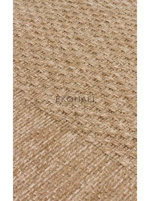 Eko Halı Salda Koleksiyonu Iç ve Dış Mekan Kullanımına Uygun Jüt Görünümlü Yumuşak Dokulu Sisal Kilim Sld 06 Natural