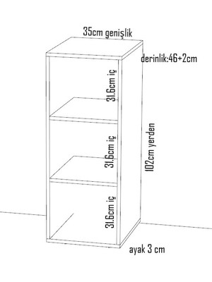 Irmak Kapaklı Raflı Elbise Dolabı