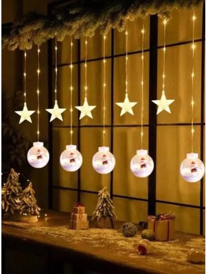 Uzy LED Işık Noel Temalı 5yıldız 5top Şeklinde