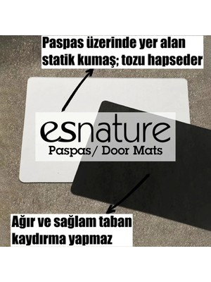 Esnature Evim Evim Güzel Evim Home Sweet Home Kahverengi Kapı Önü Paspası 45X70 cm