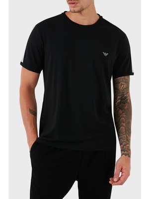 Emporio Armani Logolu Streç Pamuklu Regular Fit Bisiklet Yaka T Shirt Erkek T Shirt 111890 4R717 00020