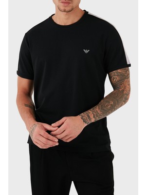 Emporio Armani Logolu Streç Pamuklu Regular Fit Bisiklet Yaka T Shirt Erkek T Shirt 111890 4R717 00020