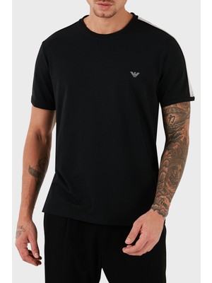 Emporio Armani Logolu Streç Pamuklu Regular Fit Bisiklet Yaka T Shirt Erkek T Shirt 111890 4R717 00020