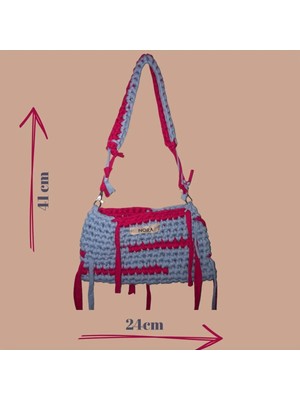 El Örgüsü Günlük Penye Ip Çanta