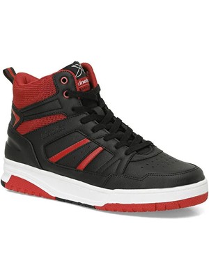 Kinetix Raybert Pu Hı 4pr Siyah Erkek High Sneaker Siyah Kırmızı