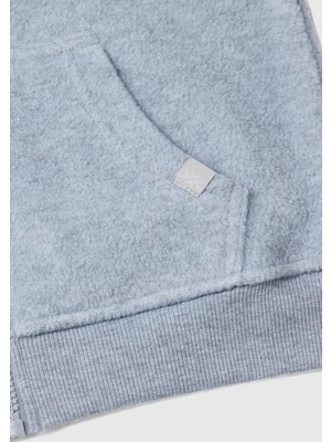 United Colors Of Benetton Erkek Çocuk Gri Melanj Etiket Detaylı Sweatshirt