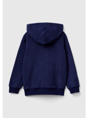 United Colors Of Benetton Erkek Çocuk Lacivert Etiket Detaylı Sweatshirt