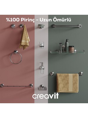 Creavit Royale Sıvı Sabunluk (Camlı)