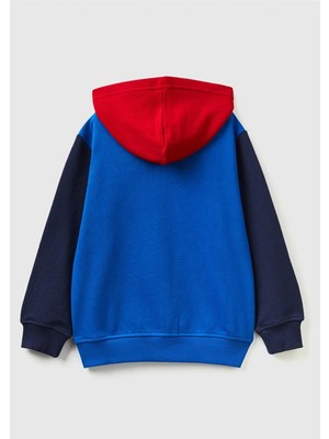 United Colors Of Benetton Erkek Çocuk Mix Slogan Baskılı Sweatshirt Kırmızı Mix