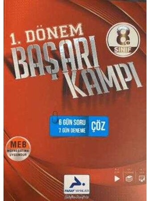 Paraf Yayınları 8. Sınıf Soru Bankası 1. Dönem Başarı Kampı LGS Hazırlık İçin