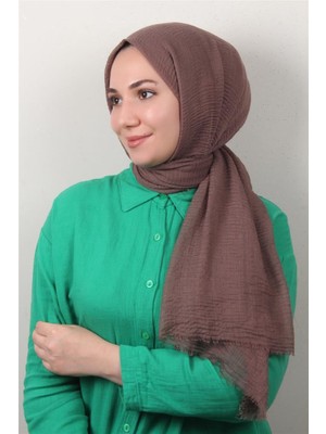 Bürümcük Ince Şal 3093-15 Miskli Kahve