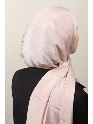 Piramit Monogram Şal 2889-4 Açık Pudra