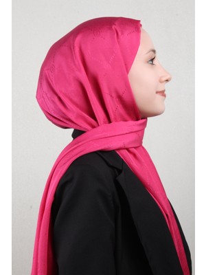Piramit Monogram Şal 2889-25 Şeker Pembe