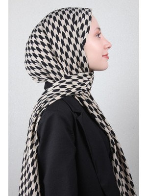 Medine Desenli Şal 2425-8 Kaz Ayağı