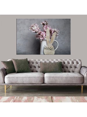 Marsilyan Dekoratif Baskı Vazo Da Çiçek Kanvas Tablo