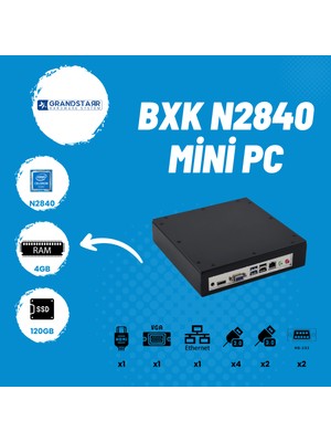 Grandstarr BXK-N2840/4GB/120GB SSD Endüstriyel Mini Pc - Freedos