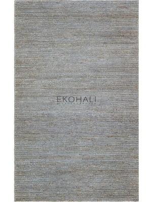 Eko Halı Fine Koleksiyonu Jüt ile Üretilen El Dokuma Sisal Kilim Slate Natural