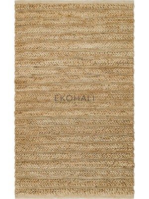 Eko Halı Choti Koleksiyonu Jüt ile Üretilen El Dokuma Sisal Kilim Natural