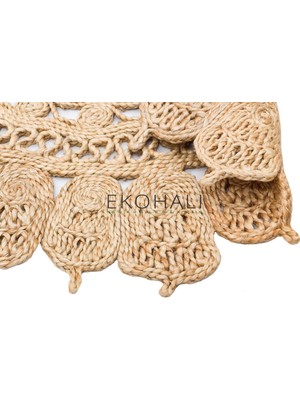 Eko Halı Solo Koleksiyonu Jüt ile Üretilen El Dokuma Sisal Kilim CA-108 Natural Xw