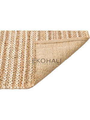 Eko Halı Netra Koleksiyonu Jüt ile Üretilen El Dokuma Sisal Kilim 1152 Natural Xw