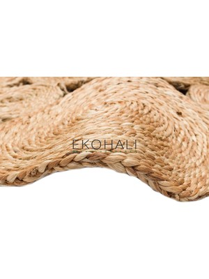 Eko Halı Solo Koleksiyonu Jüt ile Üretilen El Dokuma Sisal Kilim CA-104 Natural Xw