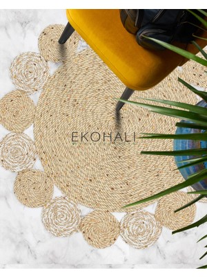 Eko Halı Patna Koleksiyonu Jüt Örgü Halı Ptn 03 Natural White