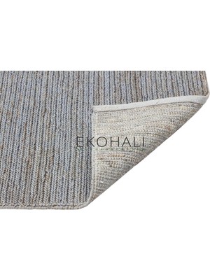 Eko Halı Fine Koleksiyonu Jüt ile Üretilen El Dokuma Sisal Kilim Slate Natural