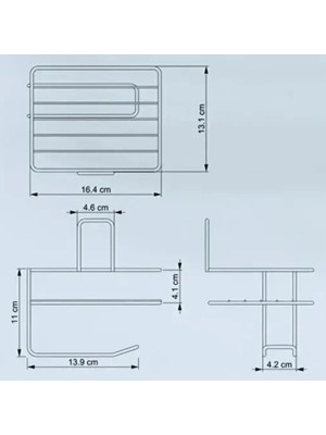 Linual Kendiliğinden Yapışkanlı Tuvalet Kağıdı Tutacağı ve Yedek Raf - Siyah Modern Metal Tasarım