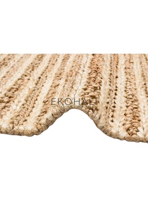 Eko Halı Netra Koleksiyonu Jüt ile Üretilen El Dokuma Sisal Kilim 1152 Natural Xw