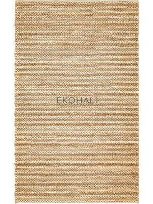 Eko Halı Netra Koleksiyonu Jüt ile Üretilen El Dokuma Sisal Kilim 1152 Natural Xw