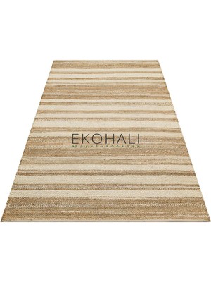 Eko Halı Echo Koleksiyonu Jüt ile Üretilen El Dokuma Sisal Kilim Natural ECH11