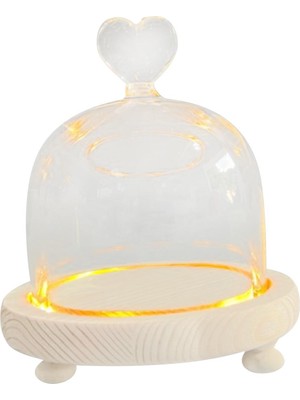 Salmoph Temizle Cam Cloche Dome Sevgililer Günü Düğün Icı Geçirmez Çan Kavanoz 10X8 cm (Yurt Dışından)