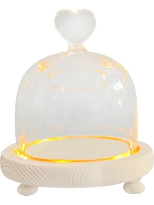 Salmoph Temizle Cam Cloche Dome Sevgililer Günü Düğün Icı Geçirmez Çan Kavanoz 10X8 cm (Yurt Dışından)