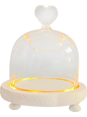 Salmoph Temizle Cam Cloche Dome Sevgililer Günü Düğün Icı Geçirmez Çan Kavanoz 10X8 cm (Yurt Dışından)