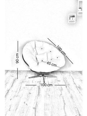 Hmplast 360 Derece Dönen Mekanizmalı Berjer Tekli Koltuk - New York Model - Füme