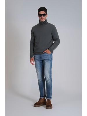 Lufian Axel Smart Jean Erkek Pantolon Slim Fit Mavi