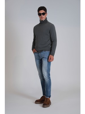 Lufian Axel Smart Jean Erkek Pantolon Slim Fit Mavi