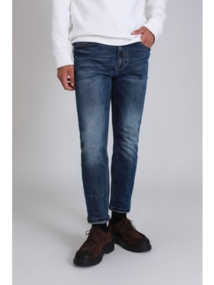 Lufian Bert Smart Jean Erkek Pantolon Slim Fit Mavi