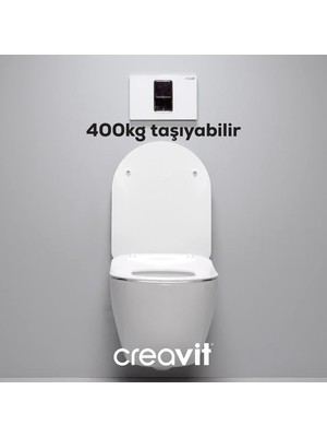 Creavit Free Asma Klozet ve Duck Duroplast YK Kapak Seti