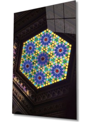 Marsilyan Teknoo- Dini Islami Motif Cam Tablo Ev ve Ofis Duvar Dekoru k Büyük Tablo Cam