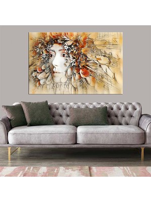 Marsilyan Teknoo- Dekoratif Baskı Pop Art Woman ( Kadın) Kanvas Tablo