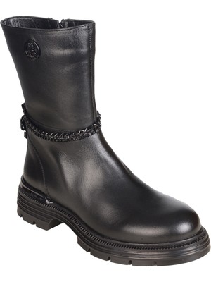 Venüs 2353522 Siyah Deri Bot