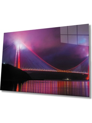 Marsilyan Teknoo- Istanbul Boğazı Manzara 4mm Dayanıklı Cam Tablo Temperli Cam