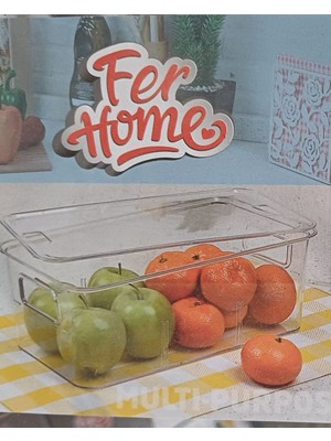Fer Home 2 Adet  Kapaklı Organizer Kutu Dolap Düzenleyici Çok Amaçlı Kutu Kapaklı