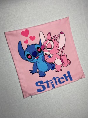 Yaya Design Co Stitch Ve Angel Desenli Dijital Baskılı Kırlent Kılıfı ve Yastık