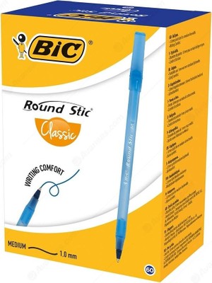 Bic Round Stic MAVİ Tükenmez Kalem 60Lı Kutu