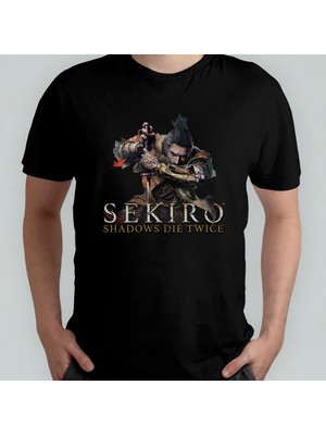 Pixxa Sekiro Shadows Die Twice  Pamuklu Bisiklet Yaka T-Shirt Model 1